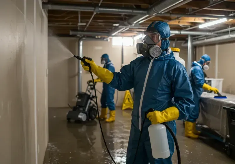 Basement Sanitization and Antimicrobial Treatment process in Clarcona, FL