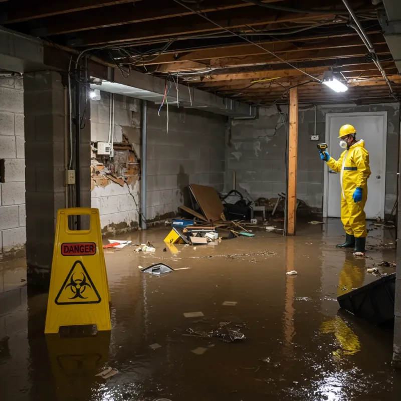 Flooded Basement Electrical Hazard in Clarcona, FL Property